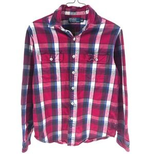 Polo Ralph‎ Lauren Men's Plaid Flannel Shirt Long Sleeve Button Up Casual Size M